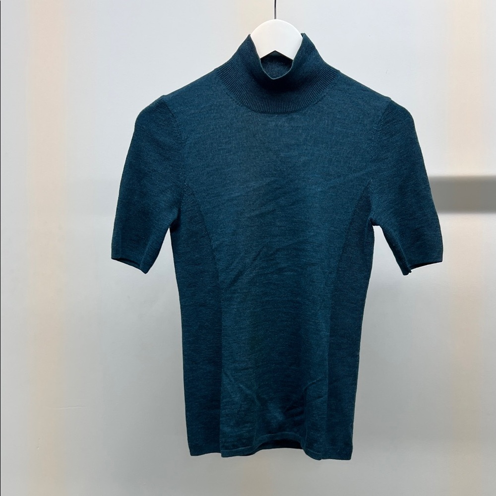Nordstrom Teal Wool Turtleneck Sweater